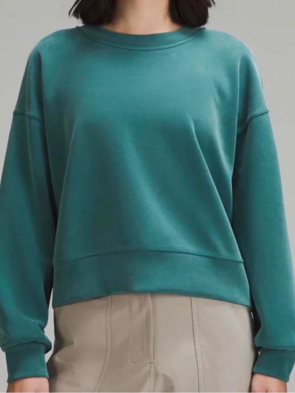 Lululemon Perfectly Oversized Crew Sweatshirt Size 6 Softstreme Teal